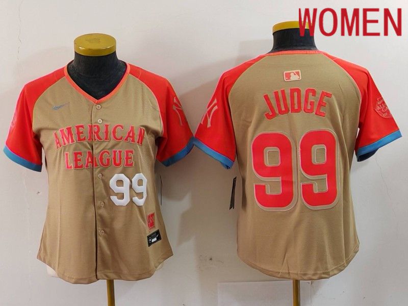 Women New York Yankees #99 Judge Orange All star 2024 Nike MLB Jersey style 3->women mlb jersey->Women Jersey